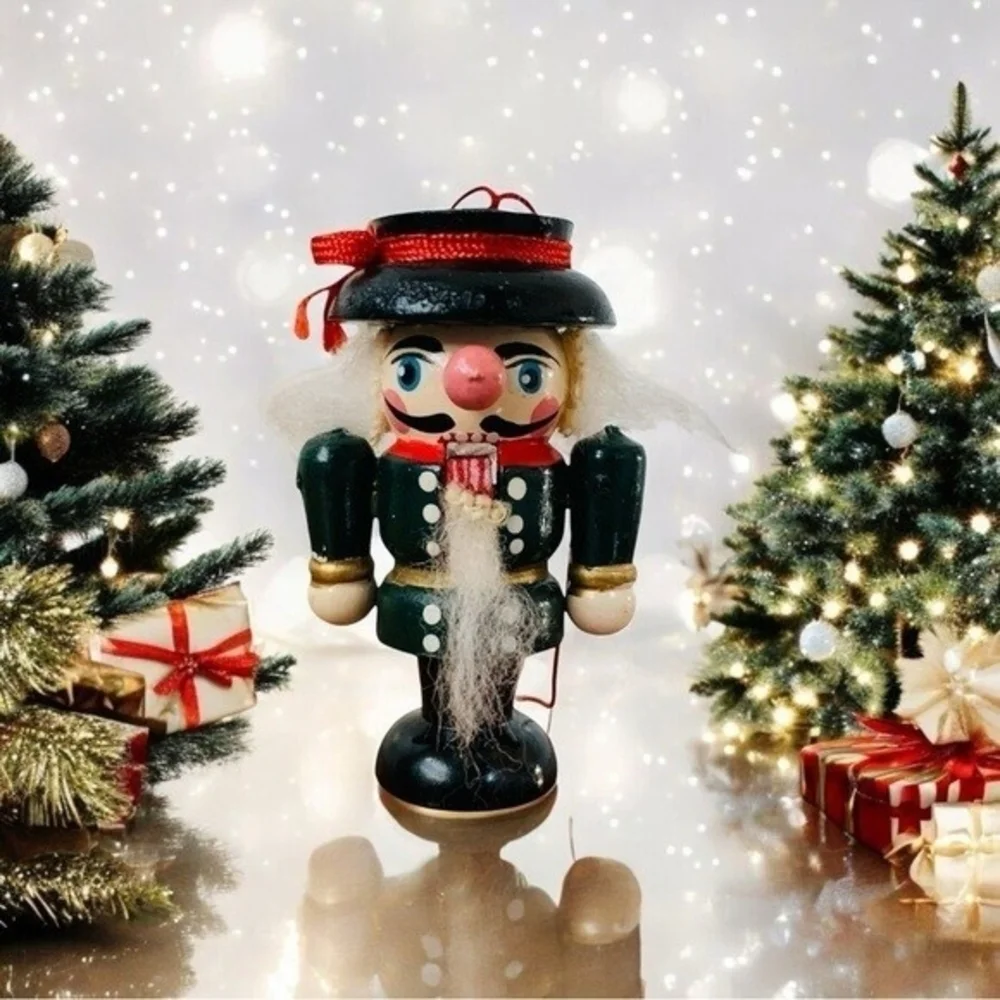 Vintage Goebel Nutcracker Prince Wood Ornament 2.5